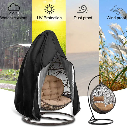 Hanging Chair Cover with Zipper, UV & Waterproof Outdoor Protector