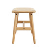 Woven Cane & Oak Dining Bench