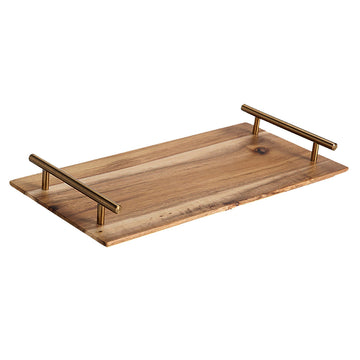 Acacia Wood Serving Tray & Charcuterie Board, 39cm Rectangle Brown