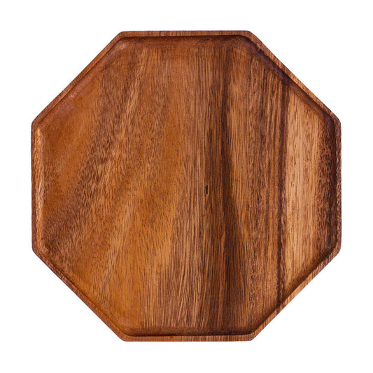 20cm Octagon Acacia Wood Serving Tray & Charcuterie Board