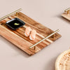 Acacia Wood Serving Tray & Charcuterie Board, 39cm Rectangle Brown