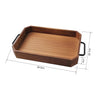 SOGA 28.3x20.1x5cm Paulownia Wood Serving Tray