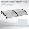 Clear Polycarbonate Front Door Canopy, 79 × 38 in.
