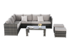 Outdoor Wicker Conversation Set 6-piece set with Cushions for Patio,