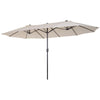 15 Ft Double-Sided Patio Umbrella, Extra-Large Outdoor Market Shade