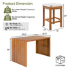 Acacia Wood Outdoor Bar Set — 5 Piece with Cushioned Stools