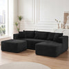 Modular Cloud Sectional Sofa with Chaise and Ottoman