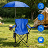 Folding Camping Chair with Detachable Sun Umbrella