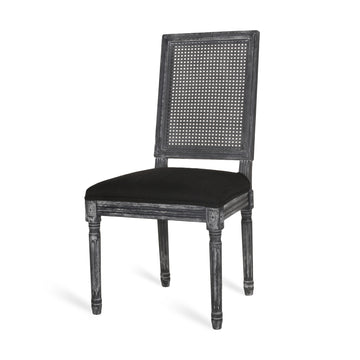 Cane-Back Solid Wood Dining Chairs, Set of 2