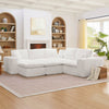 Modern Boucle L-Shaped Sectional Sofa with Two Moveable Ottomans,