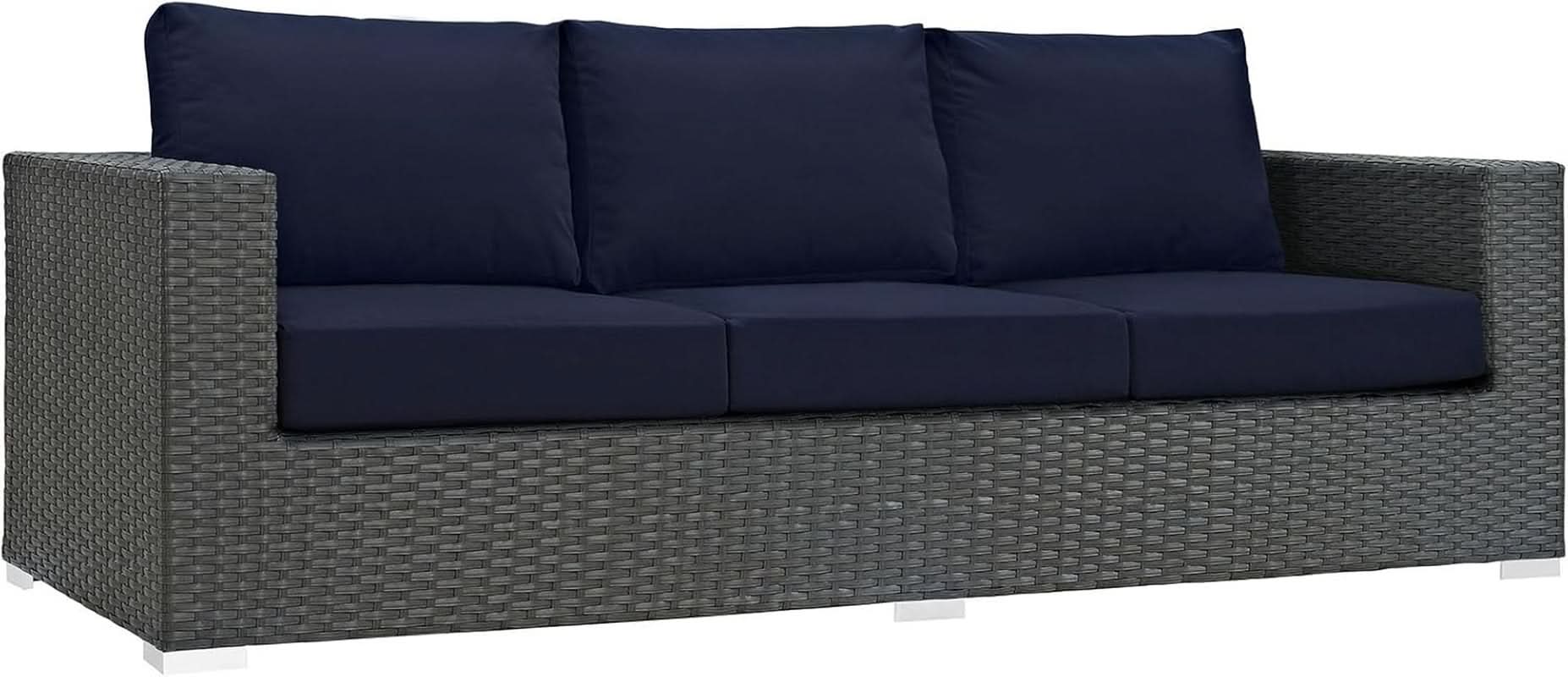 Weather-Resistant Wicker Rattan Outdoor Patio Sofa Set-0