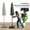 Patio Umbrella Base with Wheels — Black