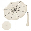 10 Ft Solar Powered Patio Umbrella with 24 LED Lights