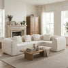 Curved L-Shaped Modular Sectional Sofa, 110"