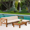Acacia Wood 5-Piece Outdoor Patio Set with Cushions