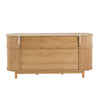 60" Natural Fluted Sideboard with 4 Sliding Doors