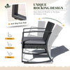 All-Weather Outdoor Rocking Chair Set with Cushions