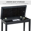 Tufted Storage Bench with Faux Leather Seat