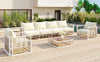 Modern Metal Patio Sectional — 7 Piece
