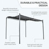 Cream White 10' x 10' Steel Pergola Gazebo with Canopy