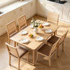 Rattan Cane Dining Chairs, Set of 2 — Tan