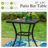Counter-Height Outdoor Bar Set with 2 Swivel Chairs