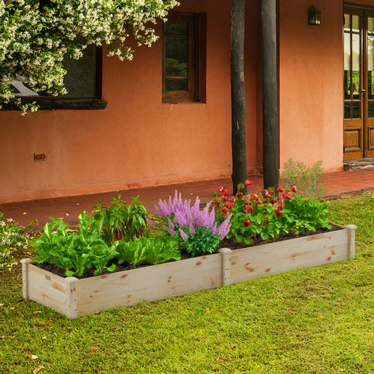 Fir Wood Raised Garden Bed for Patio and Balcony