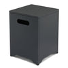 Square Iron Side Table in Matte Black