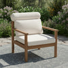 Acacia Wood Outdoor Lounge Chair with Bolster Pillow