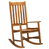 Square Wooden Outdoor Rocking Chair - Natural Finish
