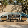 Aluminum Frame 4-Piece Outdoor Patio Conversation Set with Sofa