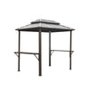 Grill Gazebo 8' x 6' Aluminum Hard-Top with Serving Shelves