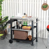 Stainless Steel Outdoor Bar Cart & Grill Prep Table