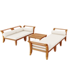 Acacia Wood Modular Sectional — 6 Piece