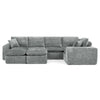 Modern Boucle L-Shaped Sectional Sofa with Two Moveable Ottomans,