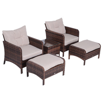 Wicker Conversation Set — 5 Piece