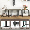 Nested Oak Dining Set with Bench & 2 Stools (4-Piece)