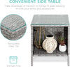 Coastal Wicker Bistro Set — 3 Piece, Navy & Gray