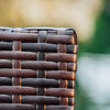 3-Piece Wicker Bistro Set, Brown & Navy