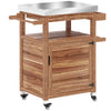 Outdoor Grill Cart — Stainless Top