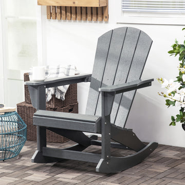 Adirondack Rocking Chair — Light Gray