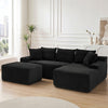 Modular Cloud Sectional Sofa with Chaise and Ottoman