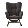 Teddy Fleece Wingback Glider & Ottoman Set, Grey