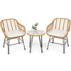 Rattan Conversation Set — 3 Piece