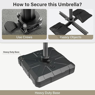 11Ft Cantilever Patio Umbrella 360  Rotation   Integrated Tilting