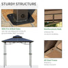 Hardtop Grill Gazebo with Double Roof, 8 x 5 ft