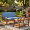 2-Piece Outdoor Teak & Acacia Wood Conversation Set