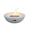 42" Concrete Propane Fire Pit Bowl — Antique White