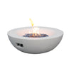 42" Concrete Propane Fire Pit Bowl — Antique White