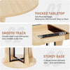 Natural Oak Extendable Round Dining Table Furniture-3